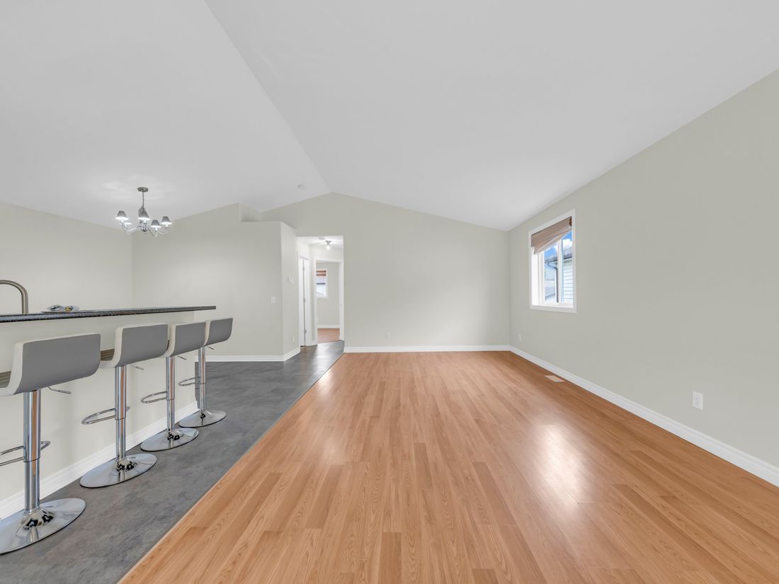 Open-concept main floor freshly painted